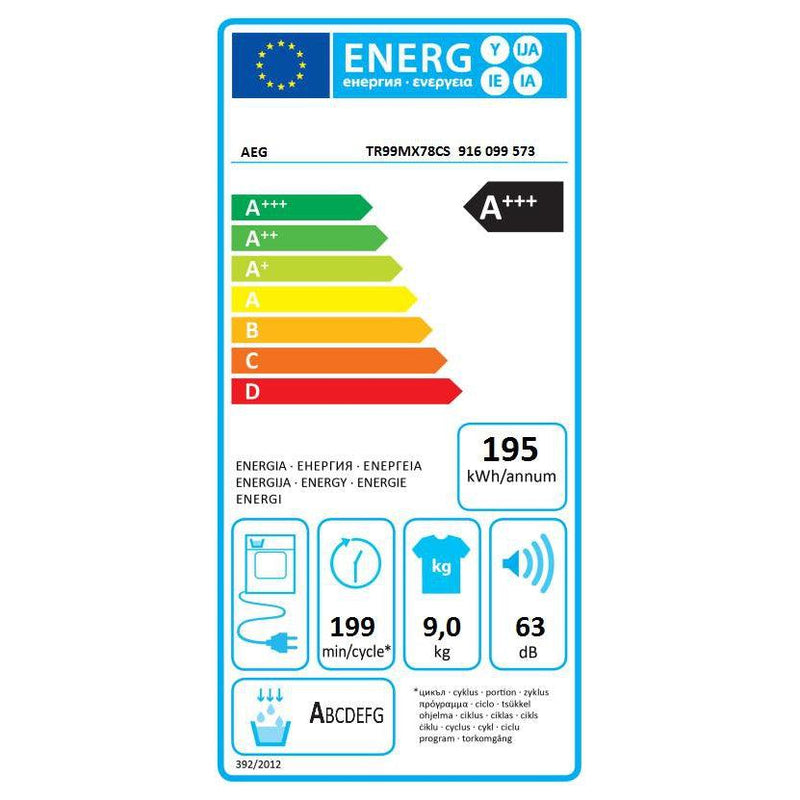 AEG TR99MX78CS - 9000 serie - AbsoluteCare® Plus ProSteam - Warmtepomp Droogkast -  9kg