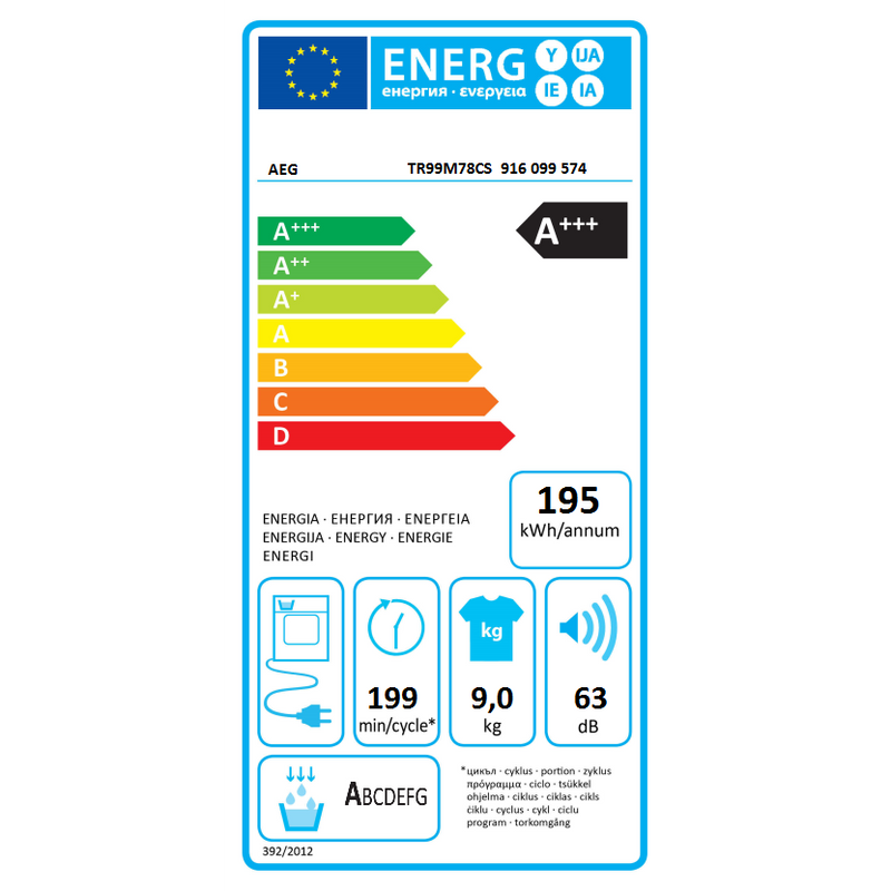 AEG TR99M78CS - 9000 serie - AbsoluteCare® Plus ProSteam - Warmtepomp Droogkast - 9kg