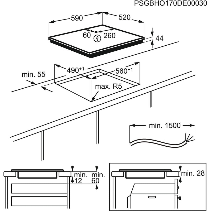 AEG IAE64411FB - 7000 serie - SenseBoil® inductie Kookplaat - 60 cm