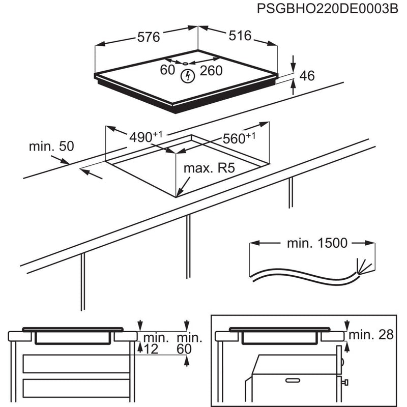 AEG IAE64411XB - 7000 serie - SenseBoil® inductie Kookplaat - 60 cm