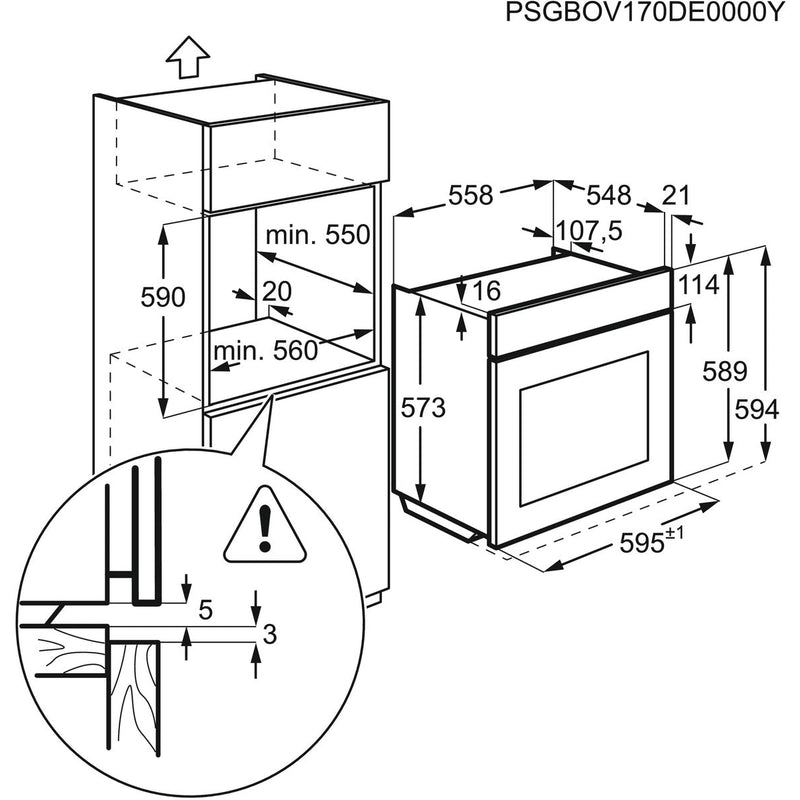 AEG BPB331161M - 6000 serie - SurroundCook® Heteluchtoven met pyrolysereiniging